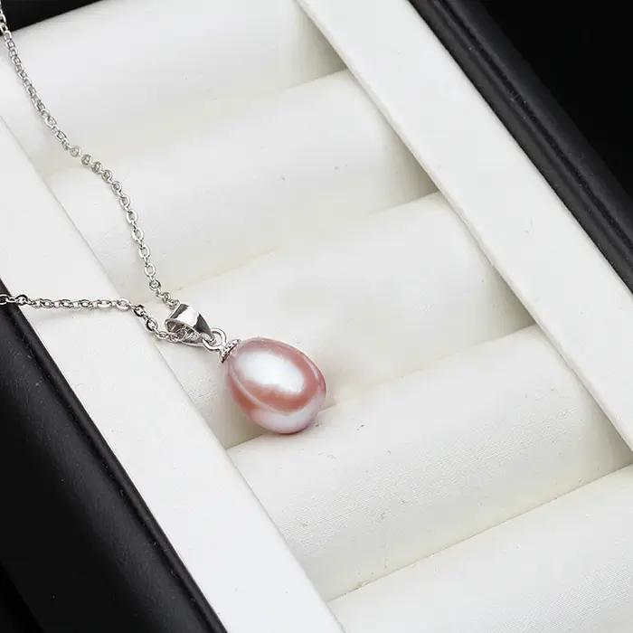 Pendentif de perle en argent Sterling 925 véritable pour femmes