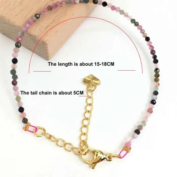 Ensemble de bracelets et colliers en pierre naturelle bohème Simple pour femmes