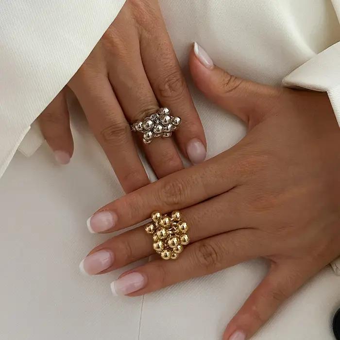 IngeSight.Z – petite bague boule CCB au Design créatif pour femmes et hommes
