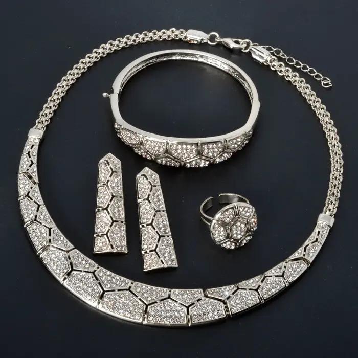 Sunny – ensemble de bijoux de mariée en Zircon d'acorite, boucles d'oreilles classiques plaquées or,
