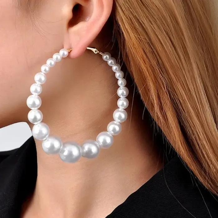 Boucle d'oreille rétro en perles CCB