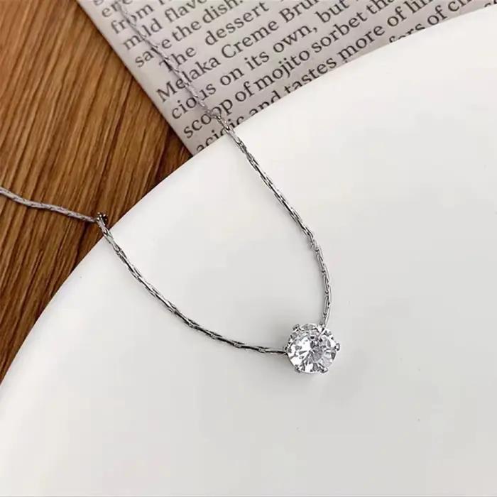 Collier rond en acier inoxydable plaqué or pour femmes