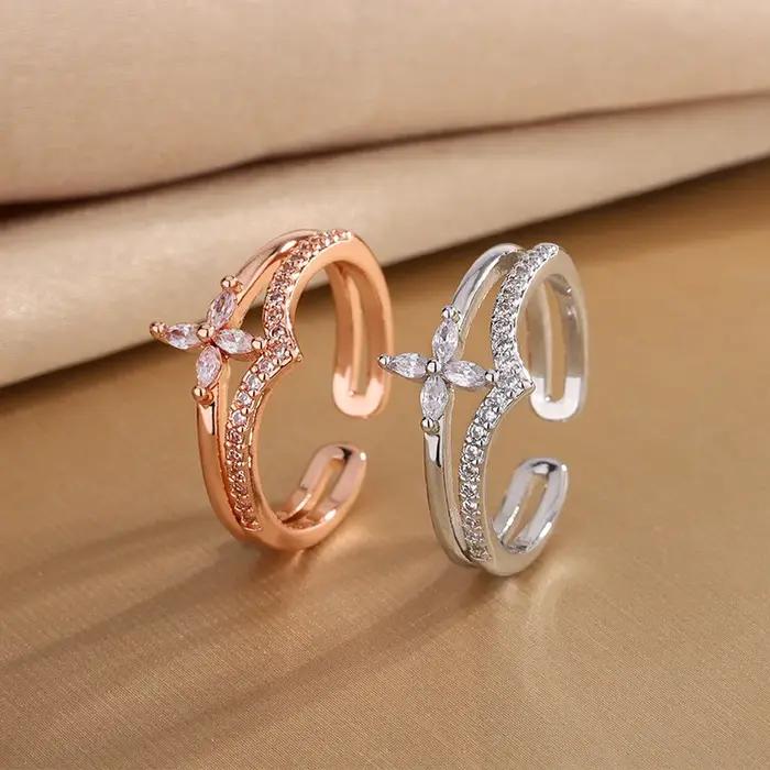 Bagues de fiançailles en argent Sterling 925 pour femmes