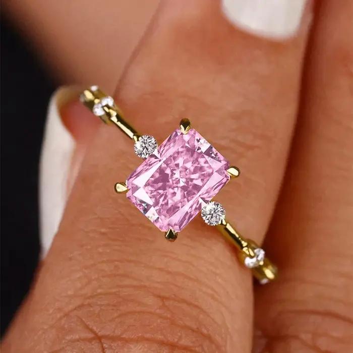 Bague de fiançailles jaune contre-indiqué pour femme