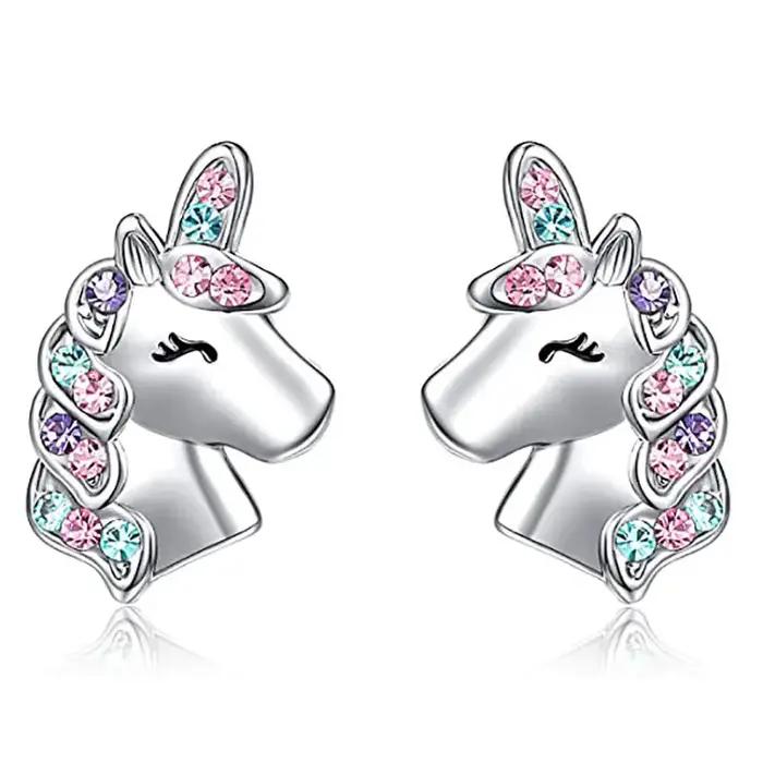 Boucles d'oreilles chat de dessin animé pour enfants filles