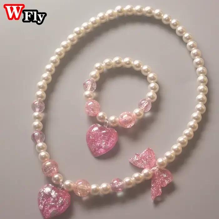 Bracelet en forme de cœur Harajuku Lolita fille coloré à offrir pour femmes occasions spéciales fantaisie coquille arc enchantement