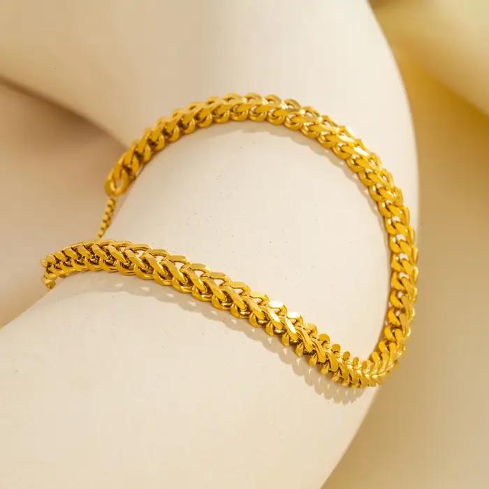 Bracelet à nœud coulissant réglable pour femme – Acier inoxydable chirurgical hypoallergénique – Chaîne de luxe minimaliste