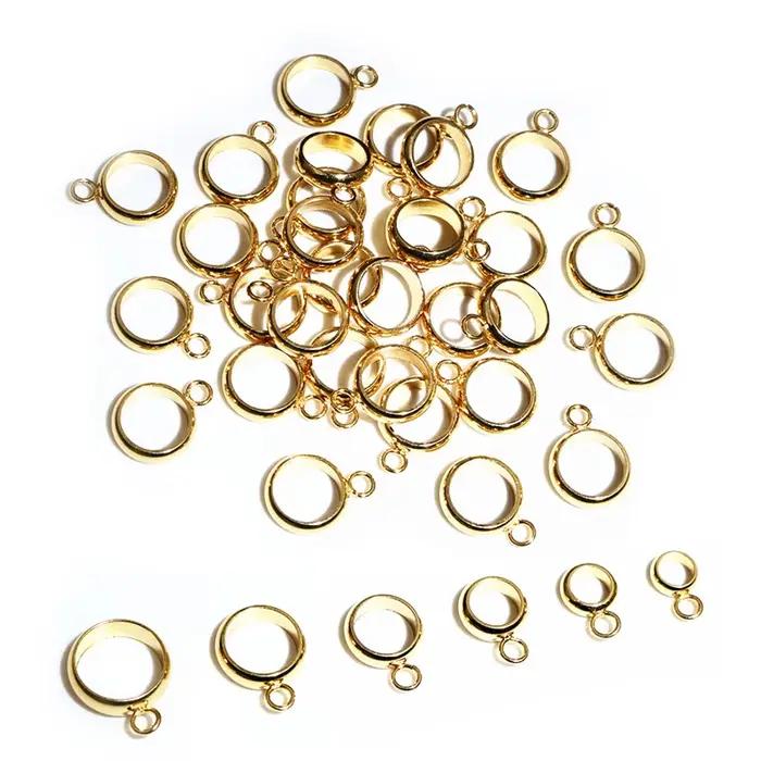 20pcs Acier Inoxydable Or Couleur Boucle Cerceaux Anneaux Cercle Connecteur Bricolage Bijoux Conclusions Accessoires pour Bracelet Neckalce