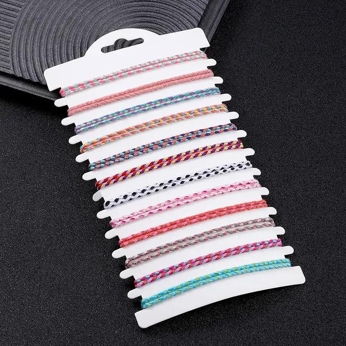 12 pièces/ensemble Bracelet d'amitié vague bracelet tissé à la main corde imperméable surfeur réglab