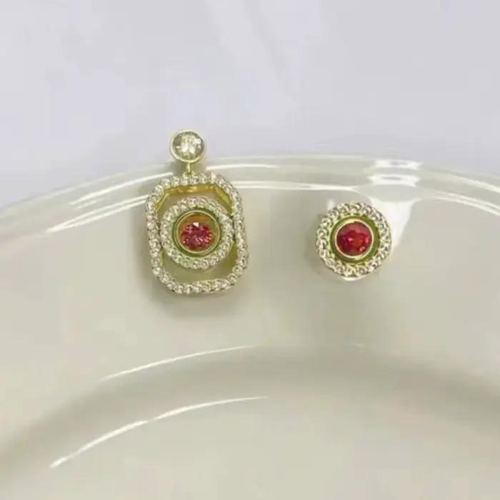 Nouvelle Collection Vintage 2026 : Bracelet Géométrique, Collier Vase, Boucles d'Oreilles Pendantes Rondes pour Femme – Ensemble de Bijoux de Luxe, Accessoires de Fête