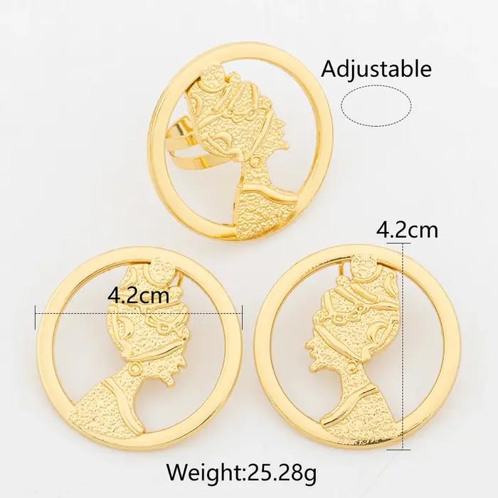 Ensemble de bijoux plaqués or 18 carats pour femmes
