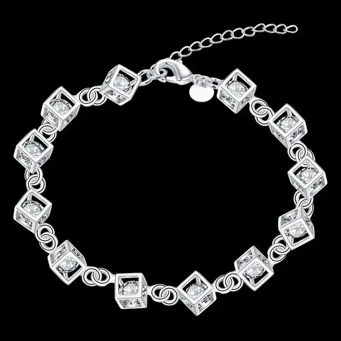 Bracelet en argent regardé 925 pour hommes et femmes