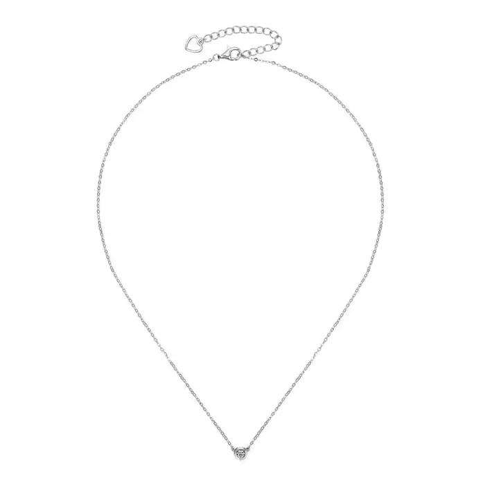 Collier Moissanite 3mm en Argent Sterling 925 Pendentif Unique pour Femmes Occasions Spéciales Colliers avec Chaîne O Blanc Gris Bleu Rouge