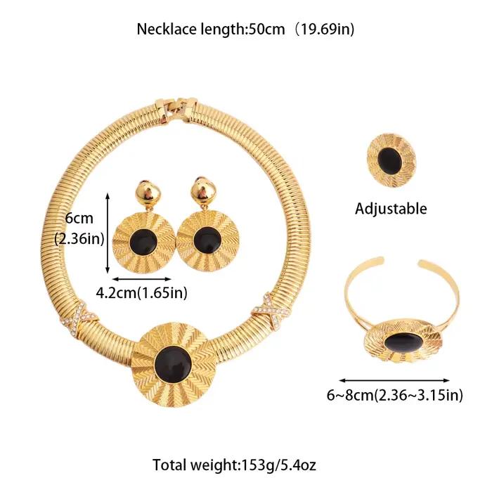Ensemble de Bijoux de Luxe en Or pour Femme