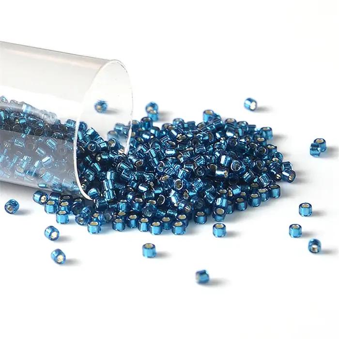 Perles japonaises Miyuki Delica, couleur argent, 10g/tuyau, 2000 pièces, graine en verre pour coutur