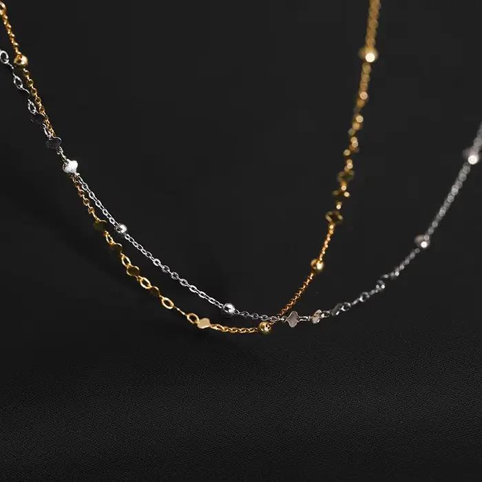 Collier en argent Sterling 925 en forme de cœur pour femme