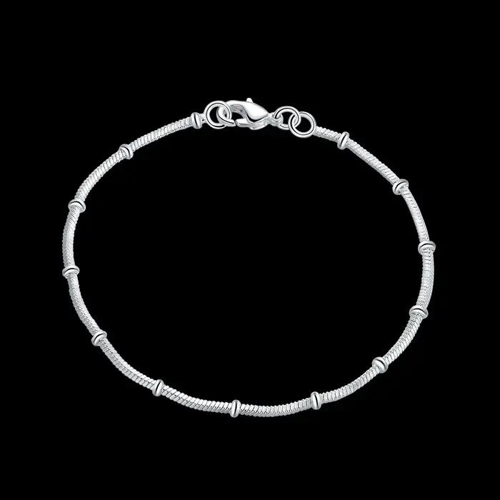 Bracelets en argent unisexe pour hommes et femmes