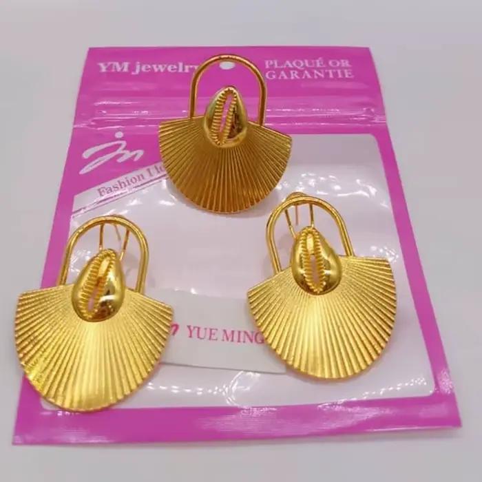Ensemble de bijoux bohémiens en plaquage or pour femmes, idéal pour les mariages et les occasions spéciales