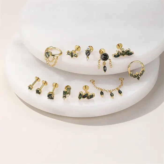 Aide – boucles d'oreilles en Agate pour femmes