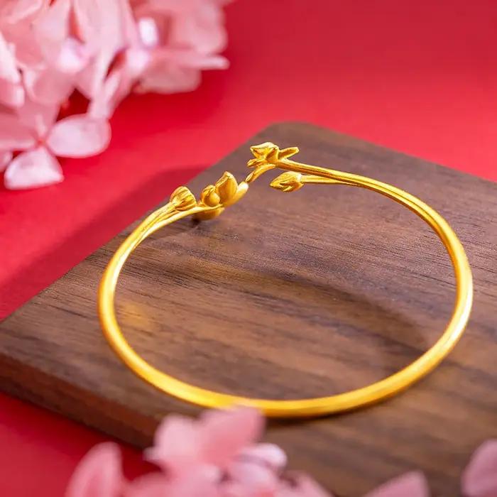Bracelet en or 18k pour femme mariage engagement anniversaire quotidien élégant cadeau de luxe