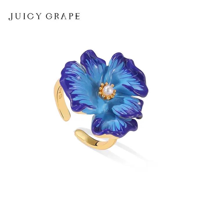 Bague Orchidée en Or 18 carats Juicy Grape pour Femme