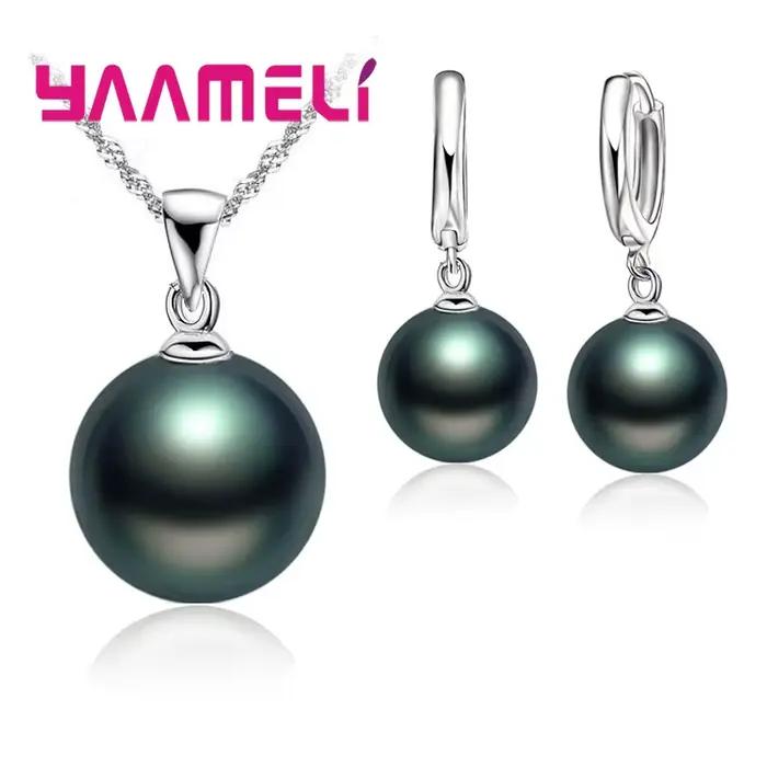 Ensemble de bijoux de mariage lisses pour femmes en argent Sterling 925 avec zircone cubique pour mariage engagement et cérémonies spéciales