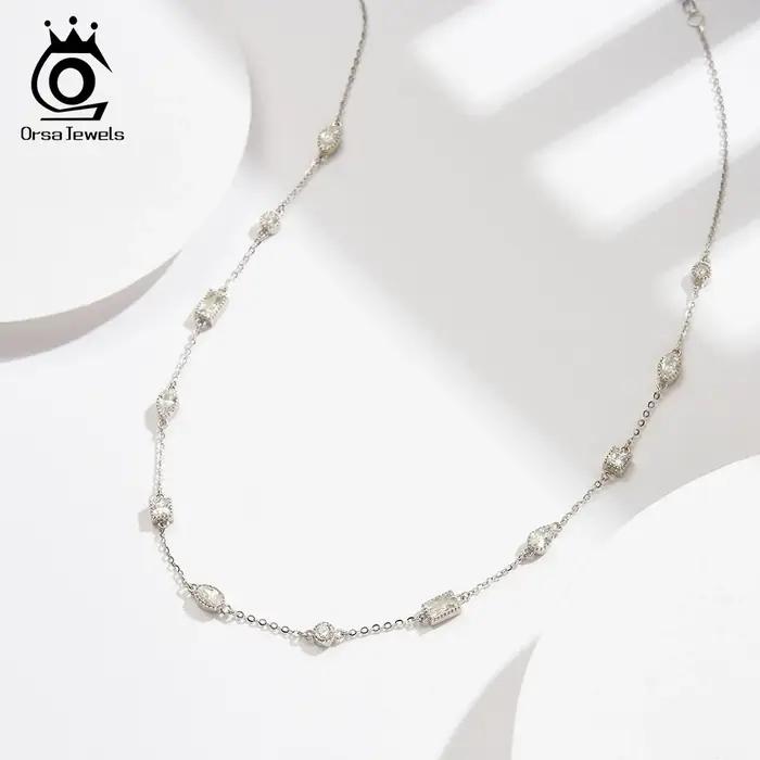 Collier ras du cou en or 14 carats serti de zircone 4A forme carrée et ovale bijoux d'anniversaire pour femme rencontres quotidiennes mariage