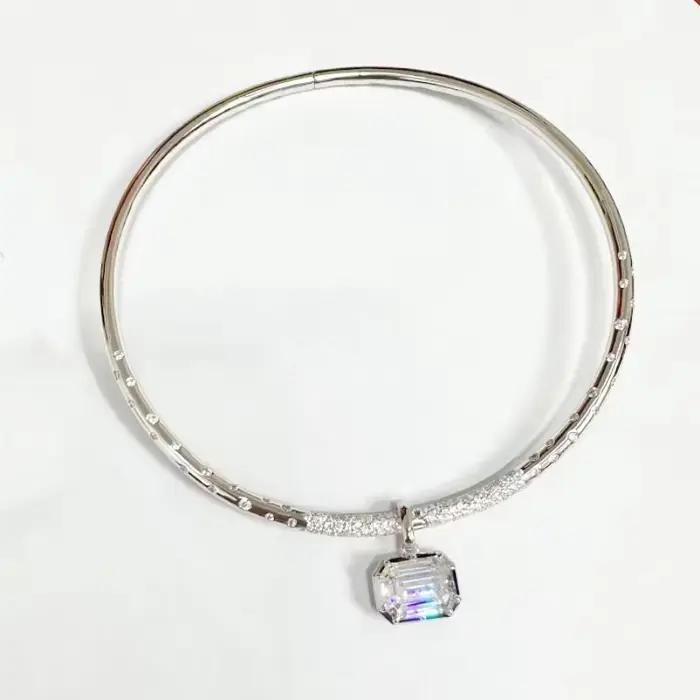 Collier pendentif couples en argent regardé 925 pur pour femme, colliers de la présidence, tendance féminine, commentaires, 2024