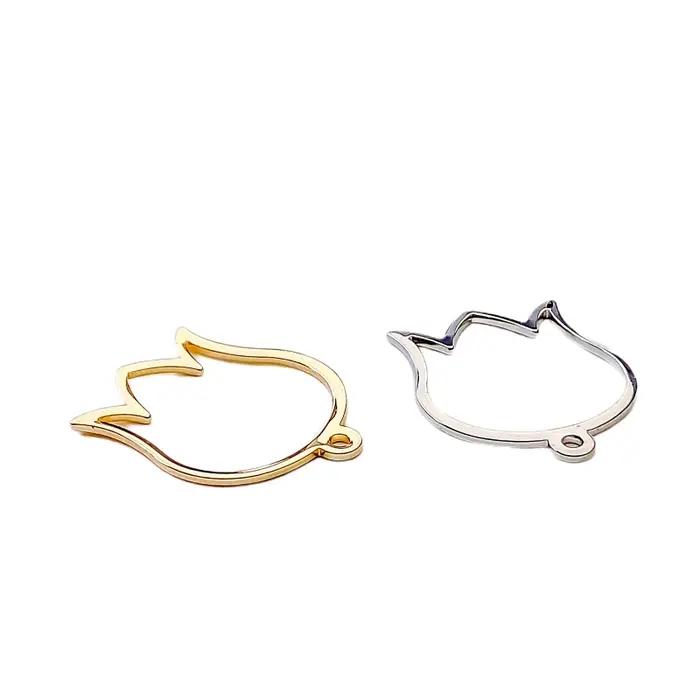 Boucles d'oreilles en cuivre plaqué or et argent véritable