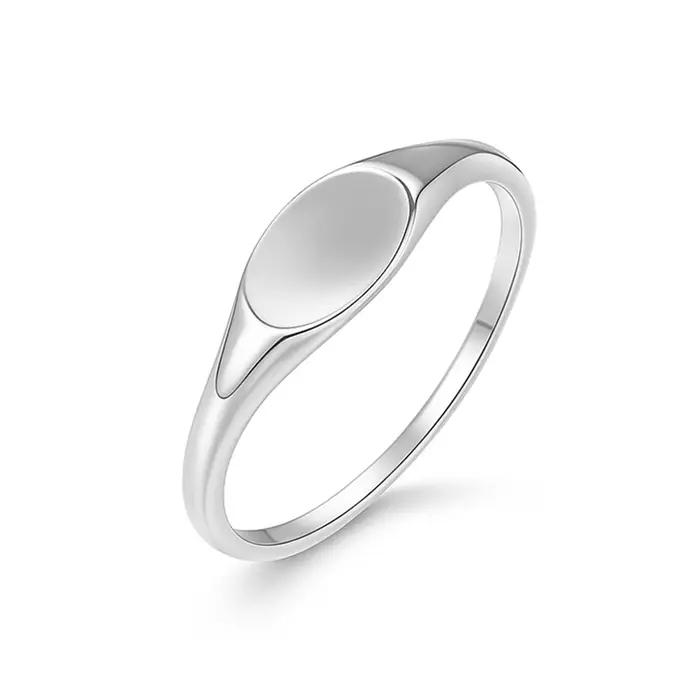 Bague chevalière gravée personnalisée en argent Sterling 925 véritable pour femmes et hommes, bague