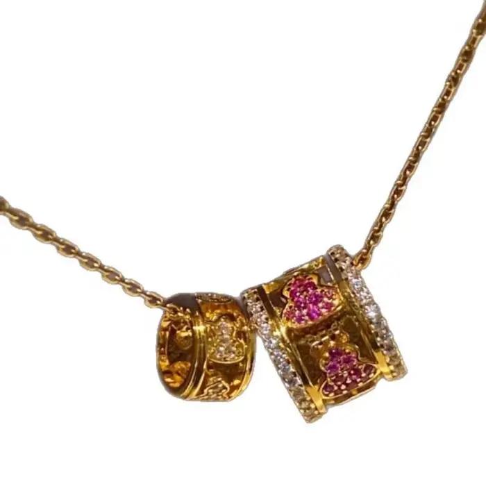 Collier de luxe en plaqué argent avec motifs géométriques et pierres précieuses pour occasions formelles femmes mariage banquets