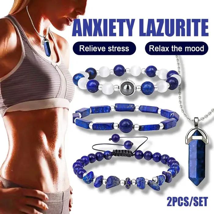 Bracelet et collier en Lapis Lazuli naturel