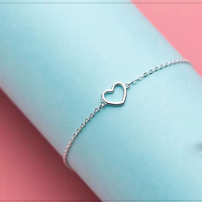 La Monada – bracelet en argent Sterling Bracelets pour femme avec cœur pour femme, bijou féminin, 925 argent fin, 925