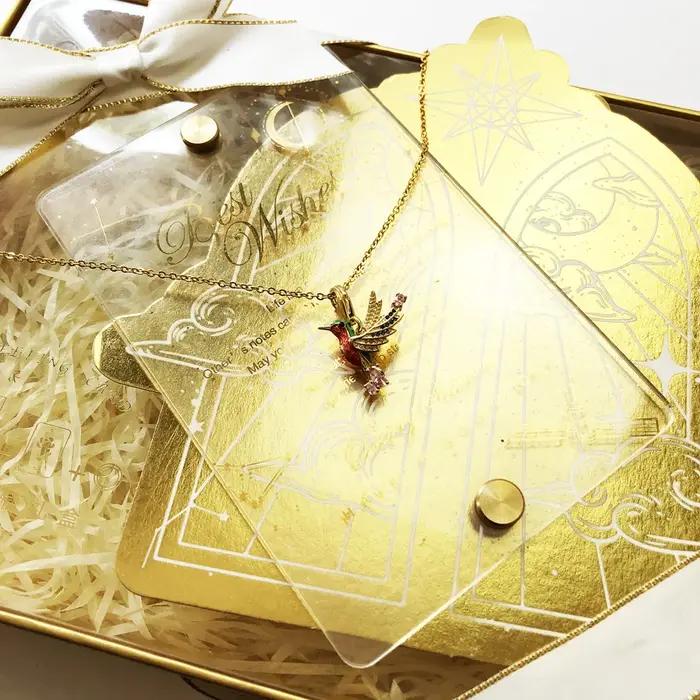 Collier colibris coloré
