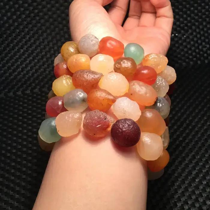 Alxa – Bracelet en pierre d'agate Gobi colorée
