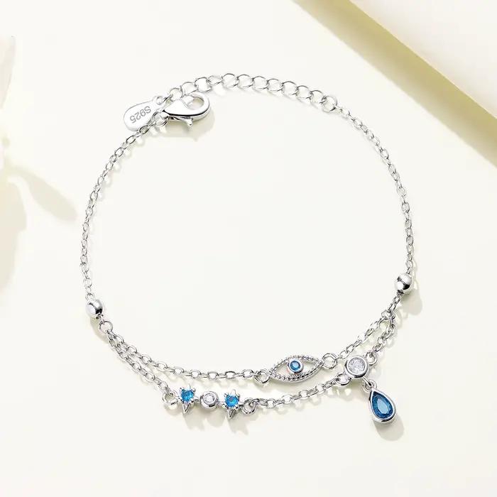 Bracelet en argent sterling S925 Orstarry, multi-styles, polyvalent, chaîne exquise, bracelet à breloques réglable, bijoux cadeau