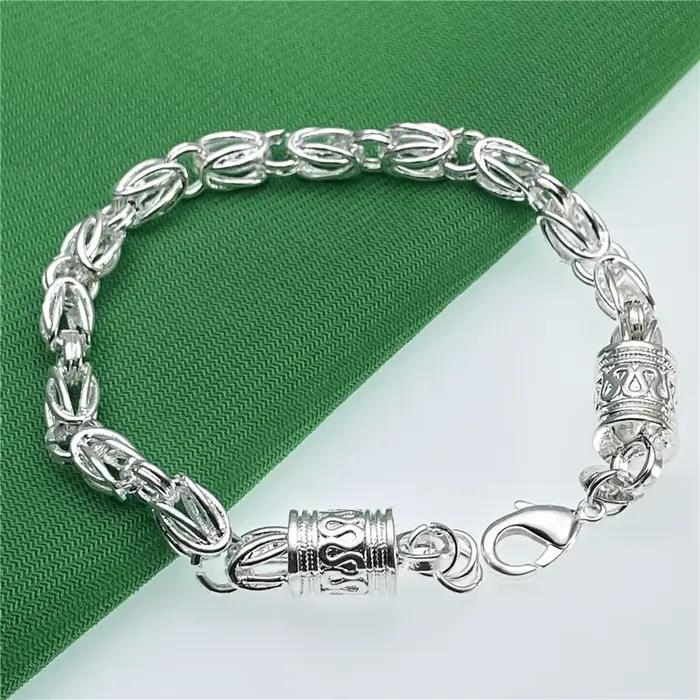 Bracelet en argent sterling 925 Noble et tendance pour hommes et femmes, bijoux de fiançailles, cadeaux