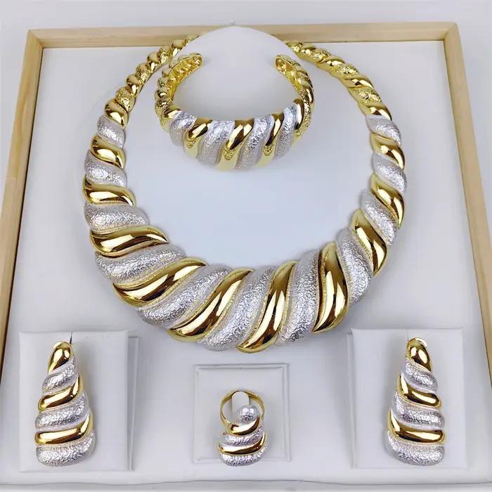 Ensembles de bijoux plaqués or de dubaï pour femmes