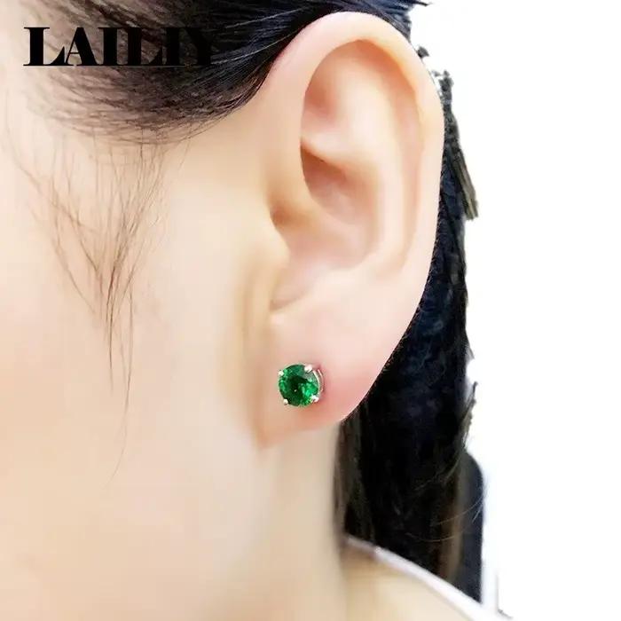 Boucles d'oreilles émeraude en argent sterling 925 pour femmes occasions spéciales élégantes à offrir style classique étincelant