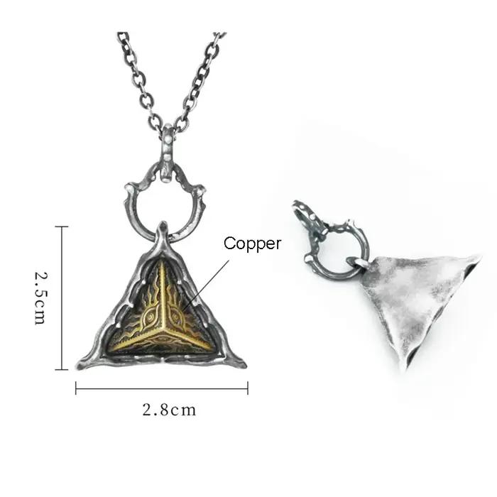 Collier œil d'Horus en cuivre pour hommes, pendentif mythologique de protection et tracker d'humeur pour soirées et événements spéciaux