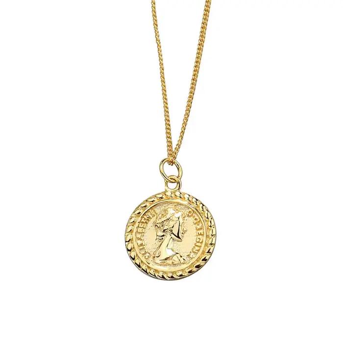 JOPeople-Collier rond en argent regardé pour femme