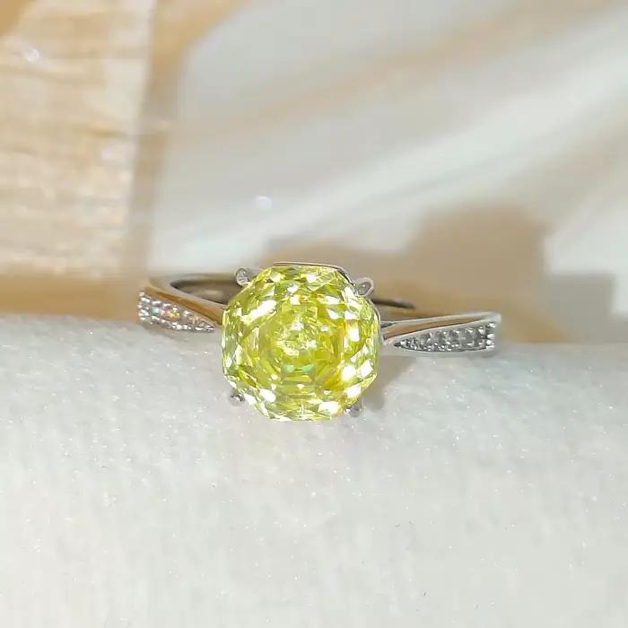 Bague en argent sterling 925 sertie de zirconium blanc élégante pour femme occasions spéciales anniversaire mariage