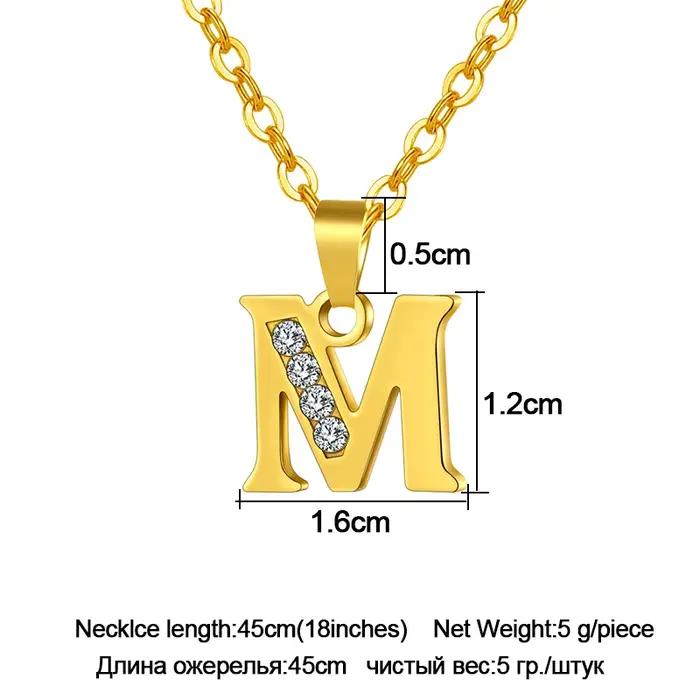 SONYA acier inoxydable 26 lettres collier Initial pour femmes Alphabet colliers pendentifs amis famille nom cadeaux