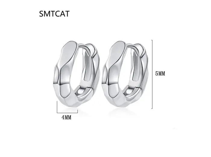 Boucles d'oreilles créoles en argent sterling 925