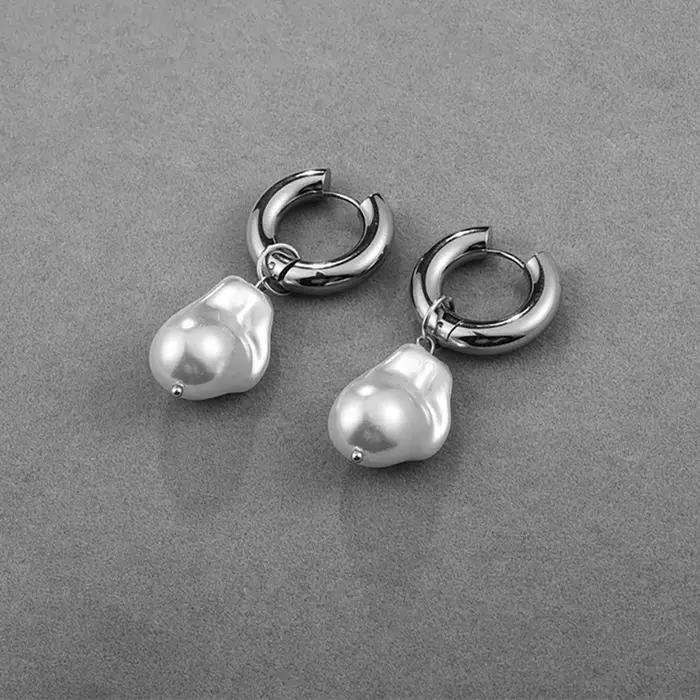 Boucle d'oreille ronde en métal Vintage pour femmes