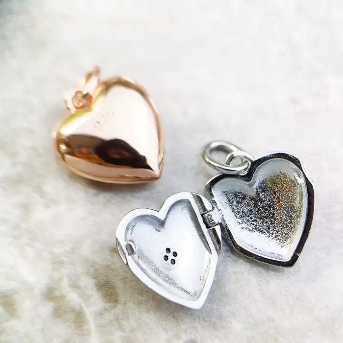 Médaillon en forme de cœur avec pendentif étoile en argent sterling 925 pour femmes romantiques occasions spéciales engagement mariage cadeau