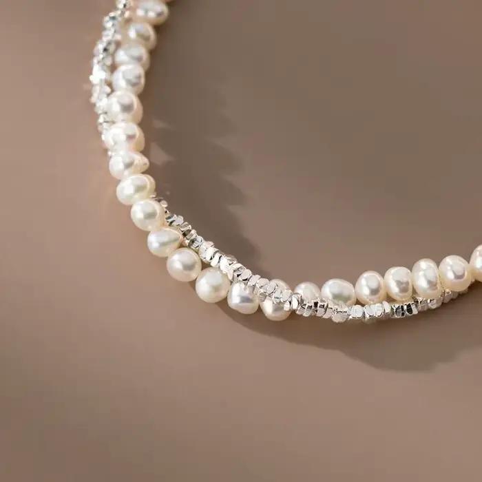 Bracelets de perles en argent Sterling 925 pour femmes et filles