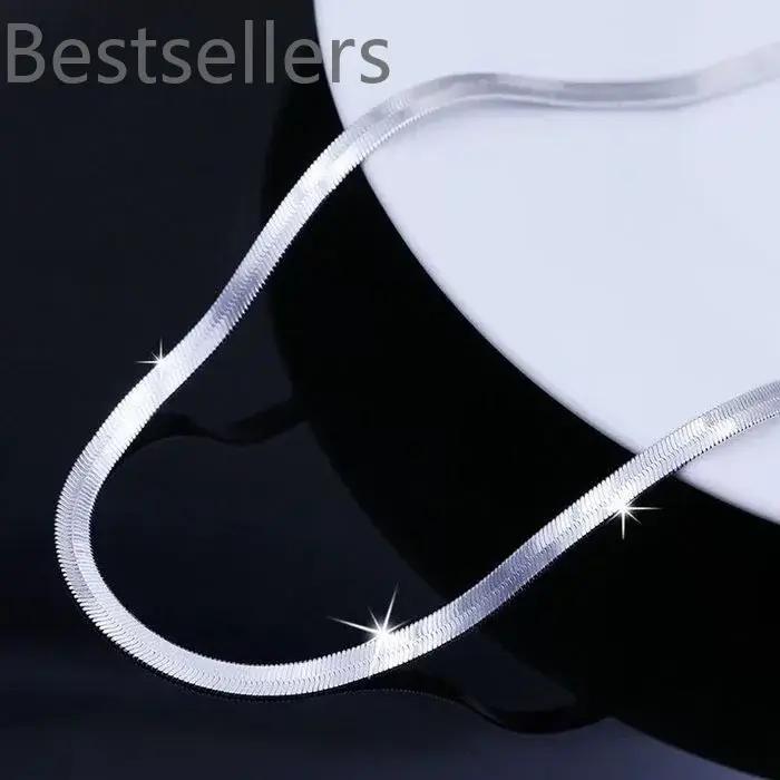 Collier chaîne en argent 925 de 4MM pour femmes