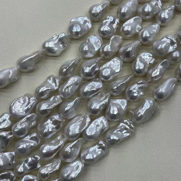 Perles naturelles irrégulières grandes 14x24-16x26mm