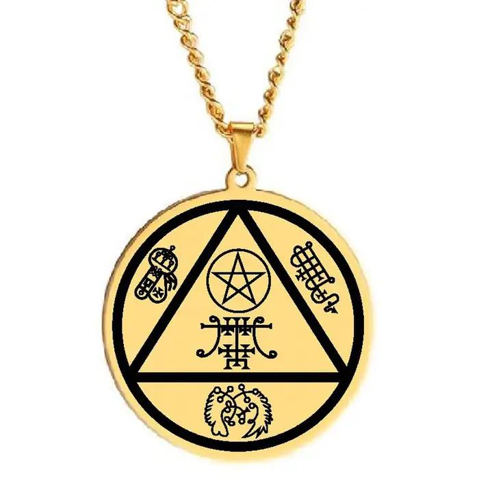 Collier Talisman d'Argent pour Abondance Homme Occasions Spéciales Acier Inoxydable Prospérité Élégant Pendentif Occasions Spéciales